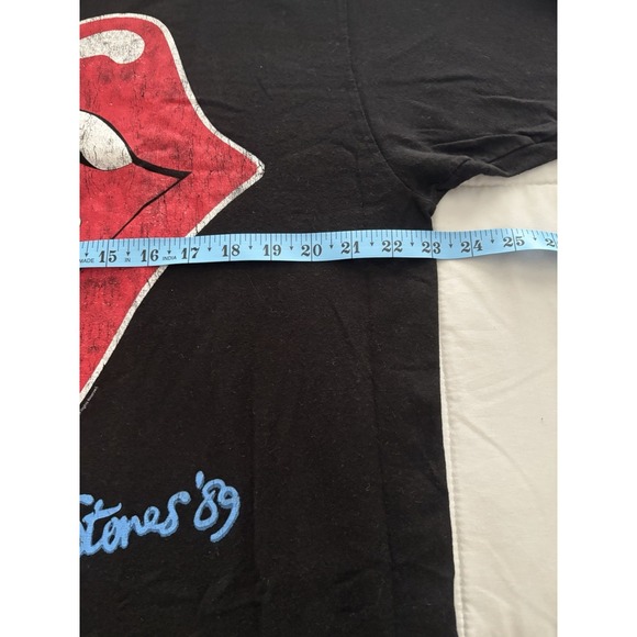 NWOT The Rolling Stones 89 Black T Shirt Lips Tongue Logo Rock Band Mens XL - Picture 6 of 8